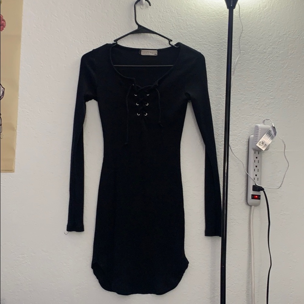 Black mini dress